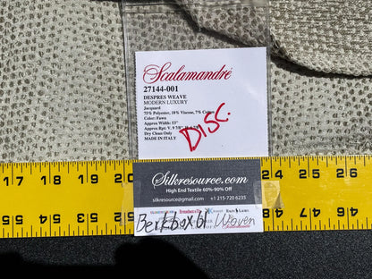 8 Berkbox61 1.2 yard Scalamandre DESPRES WEAVE Fawn Jacquard Ombre Beige MSRP USD278