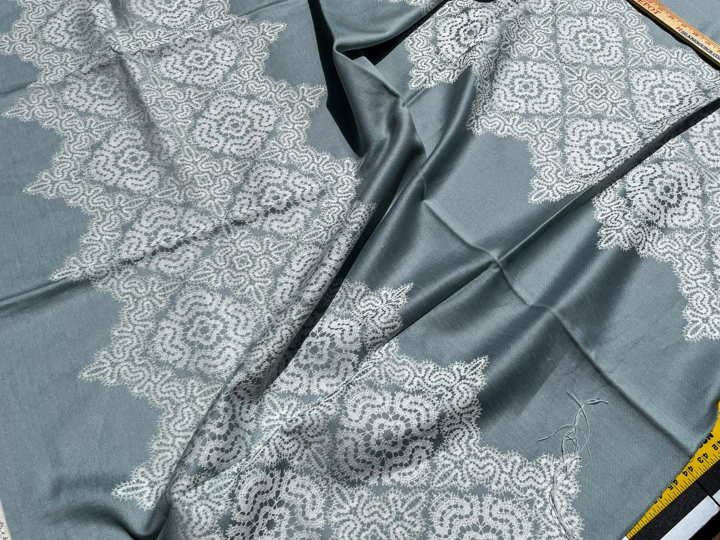 9 Berkbox61 1.4 yard Scalamandre JOSEPHINE Blue Mist Embroidery Light Blue MSRP USD226/y