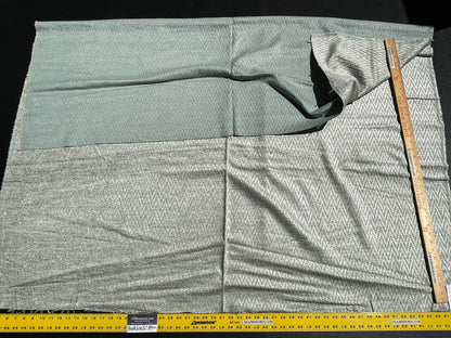 3 Berkbox62 1.5 yard Scalamandre CHEVRON CHINELLE Mineral Light Green  MSRP USD246/y