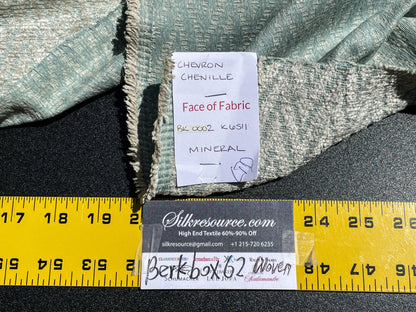 3 Berkbox62 1.5 yard Scalamandre CHEVRON CHINELLE Mineral Light Green  MSRP USD246/y