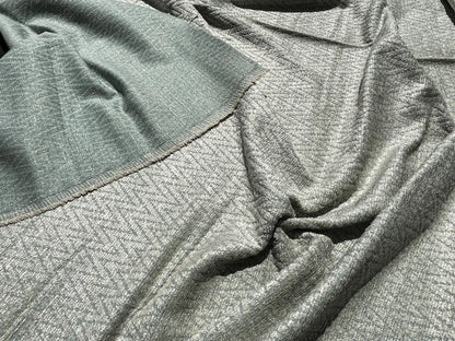 3 Berkbox62 1.5 yard Scalamandre CHEVRON CHINELLE Mineral Light Green  MSRP USD246/y