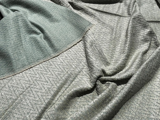 3 Berkbox62 1.5 yard Scalamandre CHEVRON CHINELLE Mineral Light Green  MSRP USD246/y