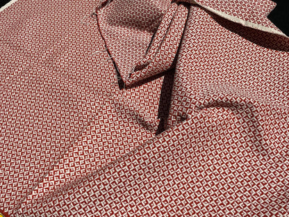 4 Berkbox62 1.5 yard Scalamandre KHIVA WEAVE Poppy Red White MSRP USD180/y