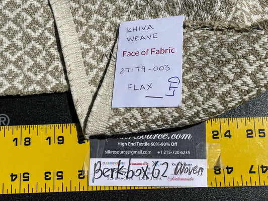 5 Berkbox62 1.5 yard Scalamandre KHIVA WEAVE Flax Beige MSRP USD180/y