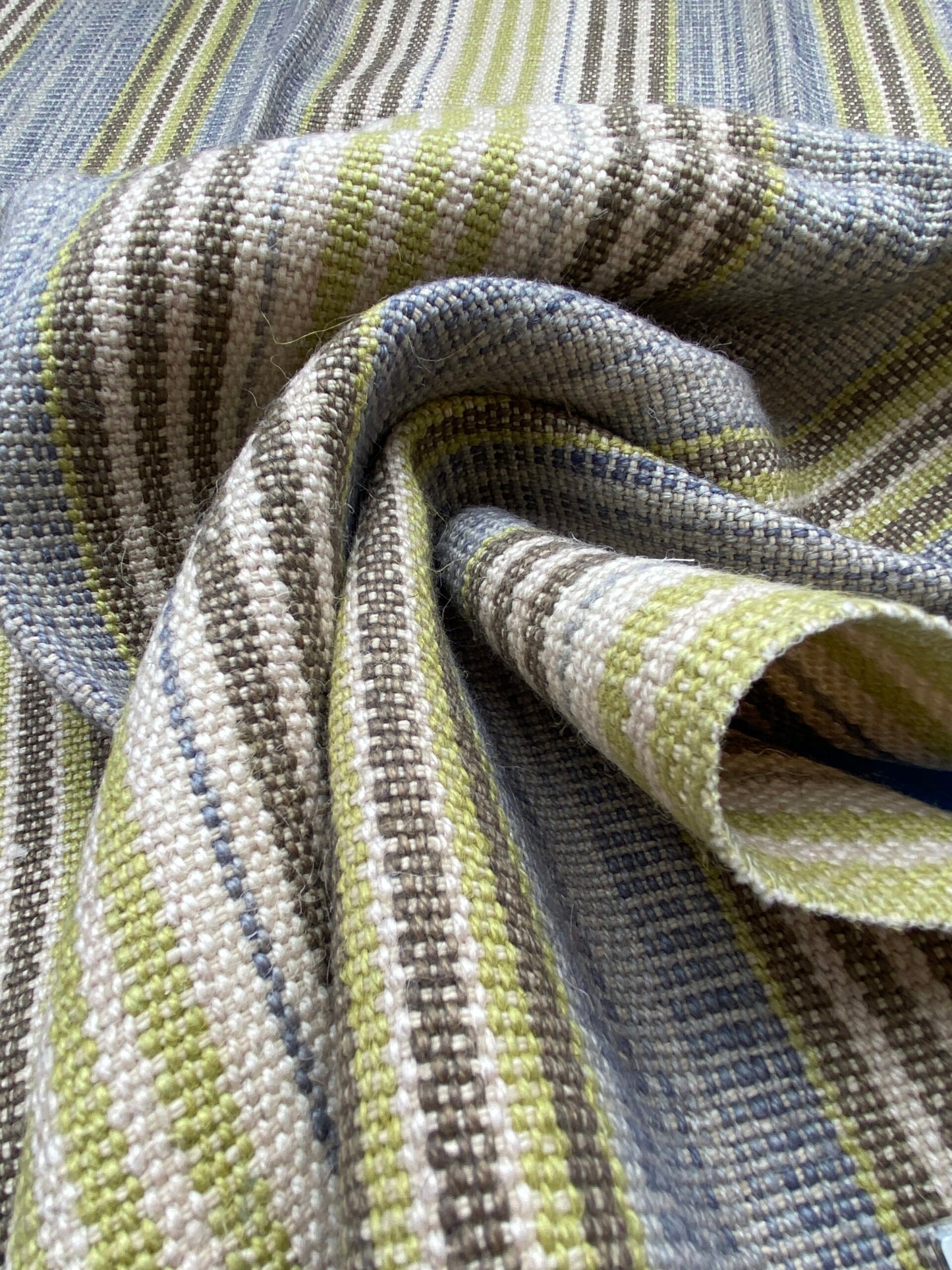 9 Berkbox91 Square Jacquard by Grey Watkins Cuzco Stripe Grey Brown Green Beige MSRP USD262/y