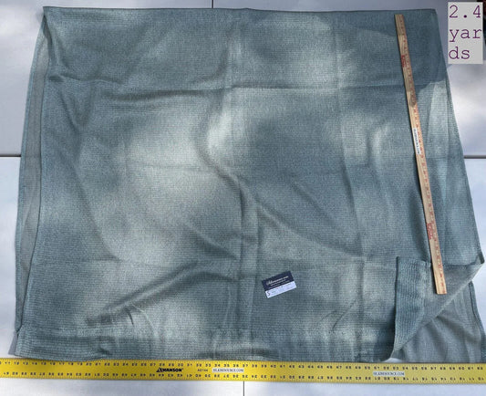 6 Boxs Scalamandre Semi-sheer Woven Dark Grey Turquoise Blue 2.4yd MSRP USD 250+/yard.