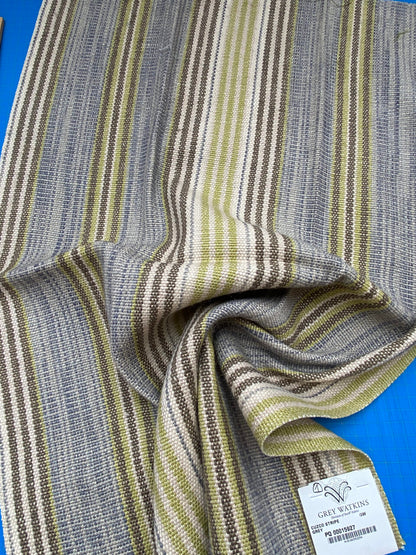 9 Berkbox91 Square Jacquard by Grey Watkins Cuzco Stripe Grey Brown Green Beige MSRP USD262/y