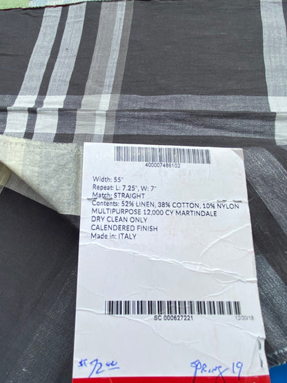 10 Berkbox91 Square Jacquard by Scalamandre Modo Plaid Brown White Plaid Check MSRP USD156/y