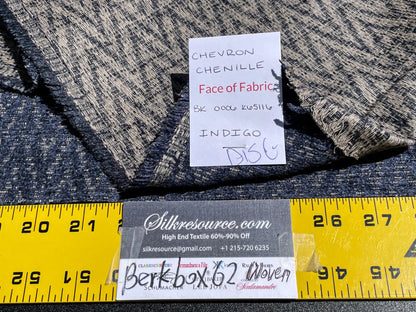 9 Berkbox62 1.5 yard Scalamandre CHEVRON CHINELLE Indigo Purple MSRP USD246/y