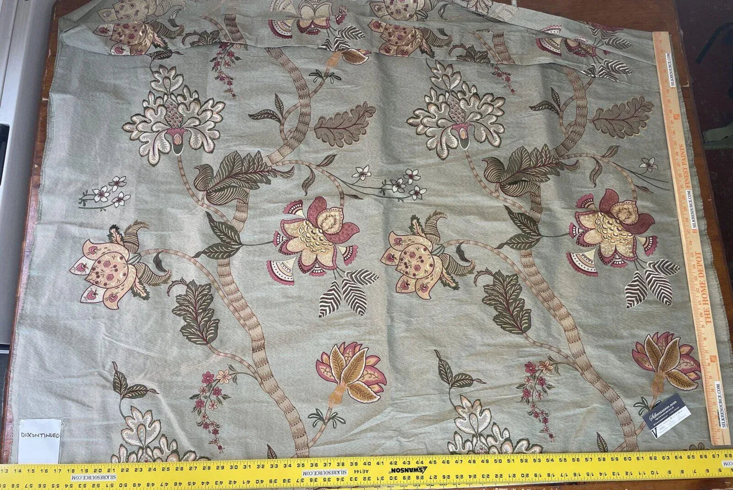 1 Boxv Scalamandre Square Showroom Sample 1.2yard Amrita Aqua Tangerine MSRP USD 624/Y