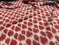11 Berkbox62 1.5 yard Scalamandre AMARA IKAT WEAVE Sunset Red Cotton MSRP USD 150/y