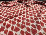 11 Berkbox62 1.5 yard Scalamandre AMARA IKAT WEAVE Sunset Red Cotton MSRP USD 150/y
