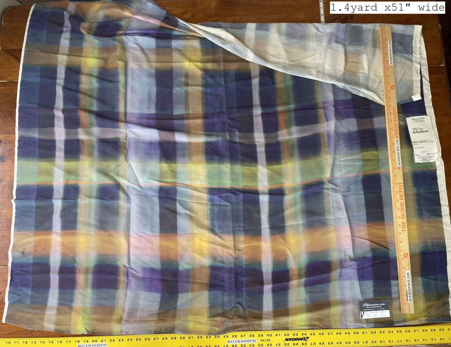 3 Boxv Scalamandre Square Showroom Sample 1.4 Yard Caprice Ch Midnight Grass