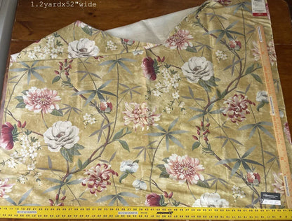 5 Boxv Scalamandre Square Showroom Sample 1.1 Yard Printemps De Chine MSRP USD 674/yard
