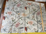 8 Boxv Scalamandre Square Showroom Sample 1.3 Yard Printemps De Chine Aqua MSRP USD 674/yard