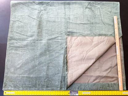 5 Berkbox63 2.4 yard Scalamandre Zerbino Forest Strie Cut and Uncut Velvet  Linen Green MSRP USD530/y