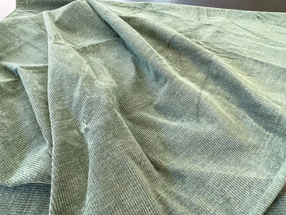 5 Berkbox63 2.4 yard Scalamandre Zerbino Forest Strie Cut and Uncut Velvet  Linen Green MSRP USD530/y
