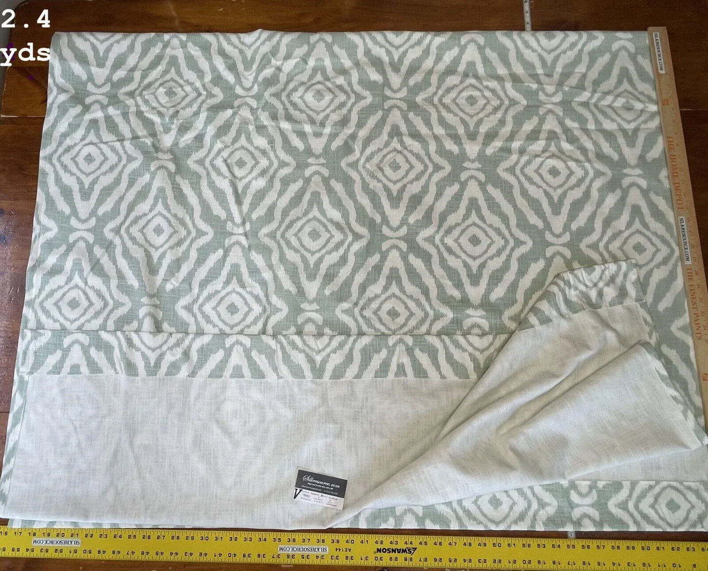 13 Boxv Scalamandre Square Showroom Sample 2.4 Yard Gray/blue Wood Print