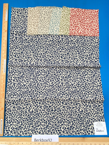 1 Berkbox92 Square Jacquard by Old World Weavers Kitten Navy Blue White Abstract Small Scale MSRP USD300+/y