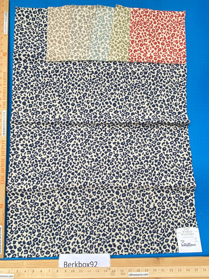 1 Berkbox92 Square Jacquard by Old World Weavers Kitten Navy Blue White Abstract Small Scale MSRP USD300+/y