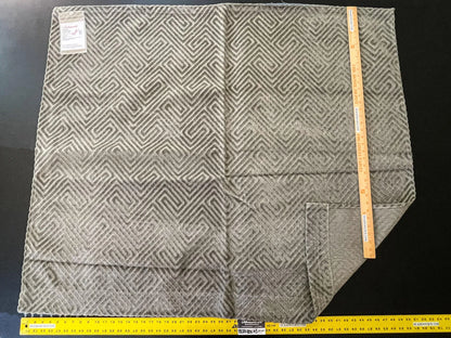 9 Berkbox63 1.2 yard Scalamandre MEANDER VELVET Stone Cut Velvet Outdoor Brown Gray MSRP USD350/y