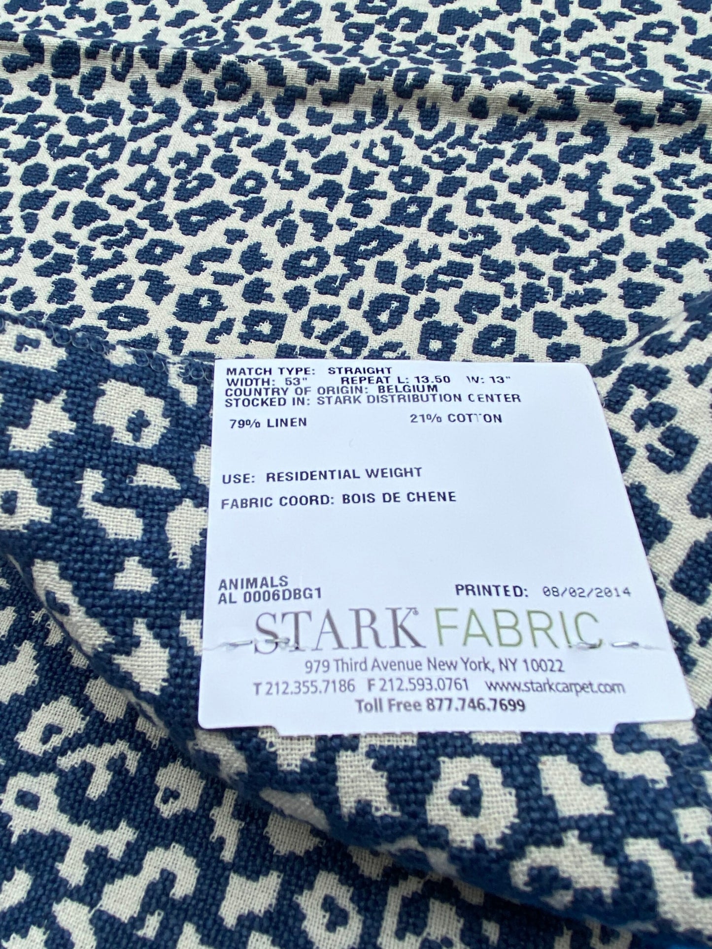1 Berkbox92 Square Jacquard by Old World Weavers Kitten Navy Blue White Abstract Small Scale MSRP USD300+/y