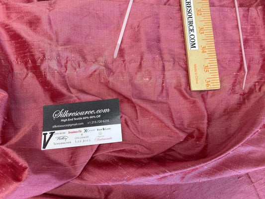 14 Boxv Scalamandre Square Showroom Sample 2.2 Yard Silk dupioni Rose Red