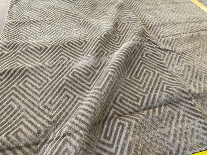 9 Berkbox63 1.2 yard Scalamandre MEANDER VELVET Stone Cut Velvet Outdoor Brown Gray MSRP USD350/y