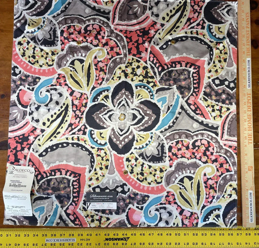 17 Boxv Scalamandre Square Showroom Sample 1 Yard Multi Colorful Flower