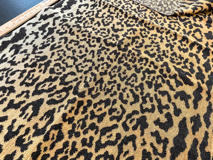 13 Berkbox63 27"x1.2yard Scalamandre Old World Weavers Leopard Velvet Piccolo  Linen Hiend Animal skin Cheetah Orange Black Velvet MSRP USD 500+/yard