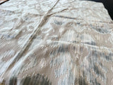1 Berkbox65 Scalamandre Square IKAT Velvet Beige Gray