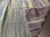 2 Berkbox65 Square Scalamandre Ebru Silk Weave Peacock Marbled Paper Silk Jacquard Texture Blue Black Olive Green