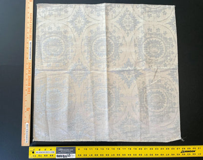 3 Berkbox65 27"x27" Square Scalamandre MANDALA Beige on Gray Medallion MSRP USD258/y