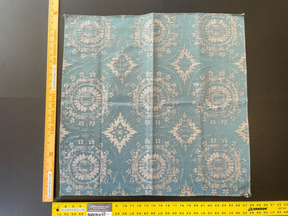 4 Berkbox65 27"x27" Square Scalamandre MANDALA Green on Gray Medallion MSRP USD258/y