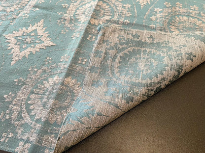 4 Berkbox65 27"x27" Square Scalamandre MANDALA Green on Gray Medallion MSRP USD258/y