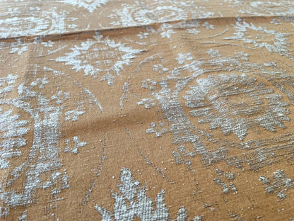 5 Berkbox65 27"x27" Square Scalamandre MANDALA Yellow on Gray Medallion MSRP USD258/y