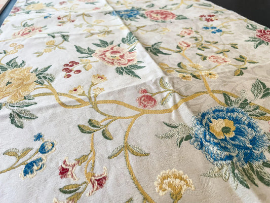 6 Berkbox65 17"x27" Scalamandre STUPINIGI White Chinoiserie Peony Lampas Floral MSRP USD418/y