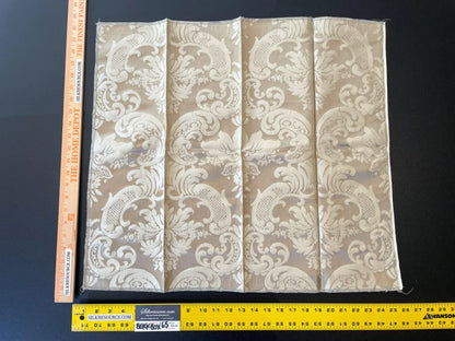 9 Berkbox65 Square Scalamandre Botanical Beige Large Pattern