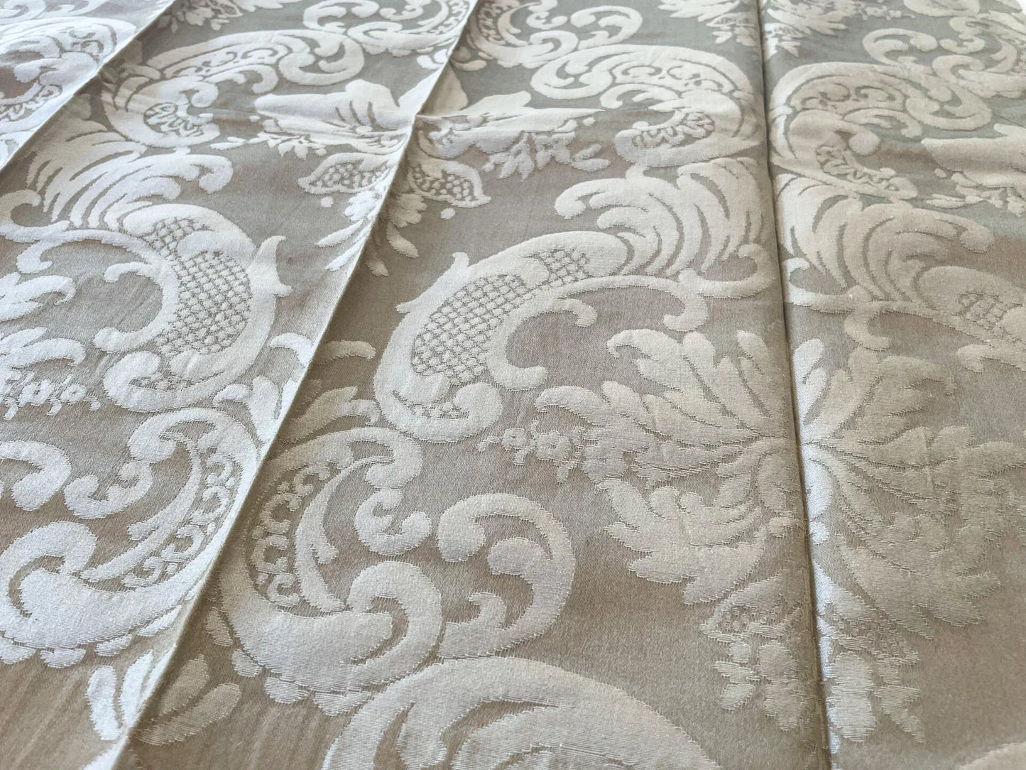 9 Berkbox65 Square Scalamandre Botanical Beige Large Pattern