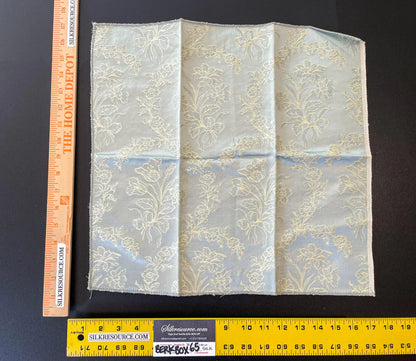 10 Berkbox65 Square 16"x16" Scalamandre Floral Silk lampas Gray Beige