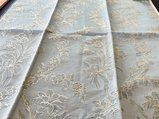 10 Berkbox65 Square 16"x16" Scalamandre Floral Silk lampas Gray Beige
