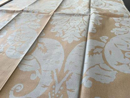 14 Berkbox65 Square 24"x26" Scalamandre Botanical Brown on White  Large Pattern