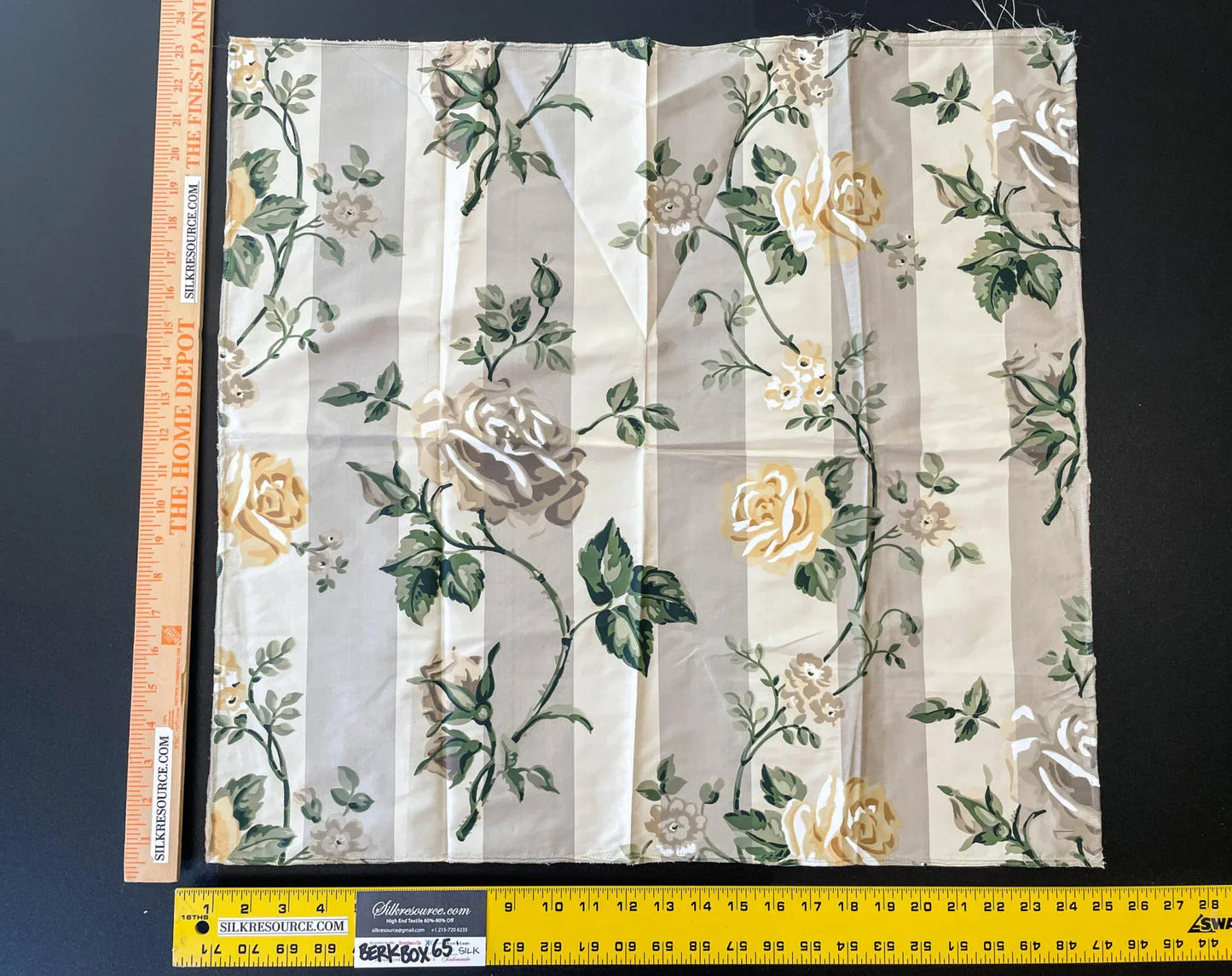 16 Berkbox65 SQUARE Scalamandre Floral Print Botanical Stripe Large pattern
