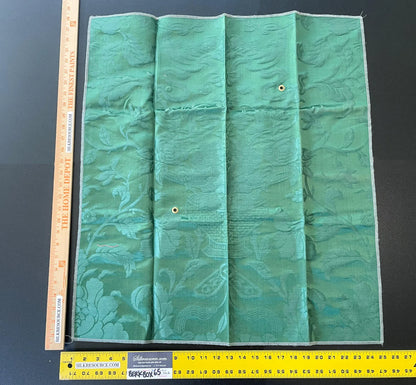 19 Berkbox65 28"x25" Scalamandre Botanical Silk lampas Plain Green