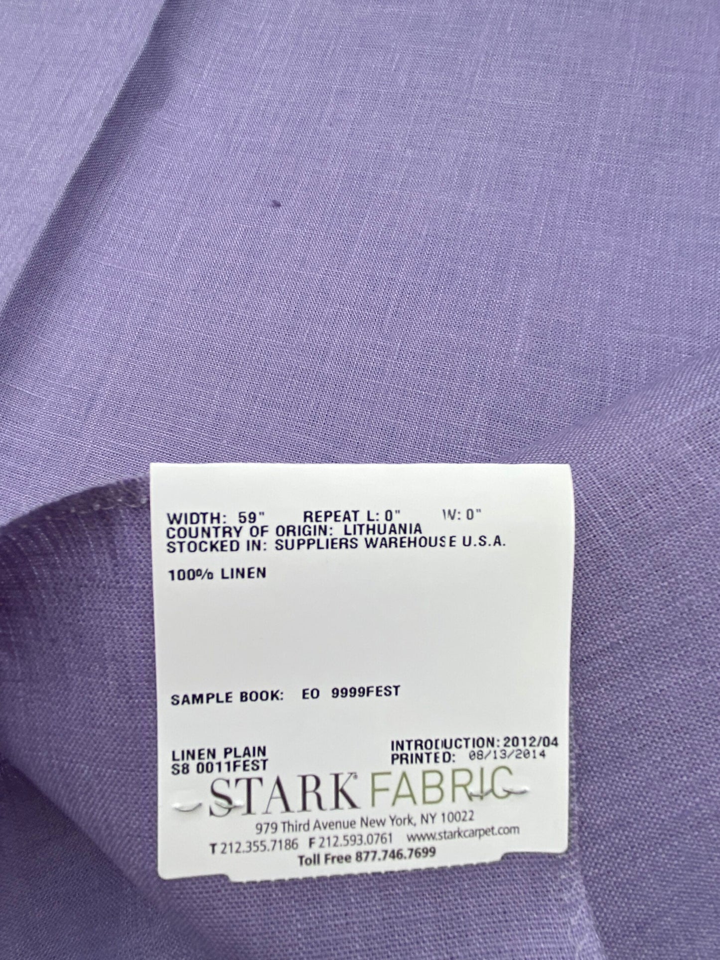 14 Berkbox93 Square Plains Texture by Old World Weavers Festival Amethyst Purple Linen Solid MSRP USD124/y