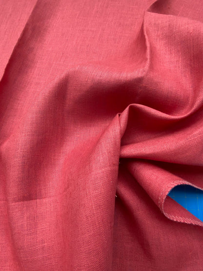 16 Berkbox93 Square Plains Texture by Old World Weavers Festival Rose Red Linen Solid MSRP USD124/y