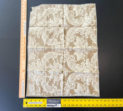 28 Berkbox65 23"x18" Scalamandre Botanical Brown White Large Pattern