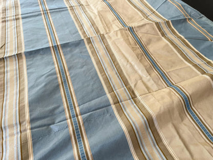 1 Berkbox66 27"x1yard  Scalamandre GALLARD STRIPE CORNFLOWER/TAUPE
