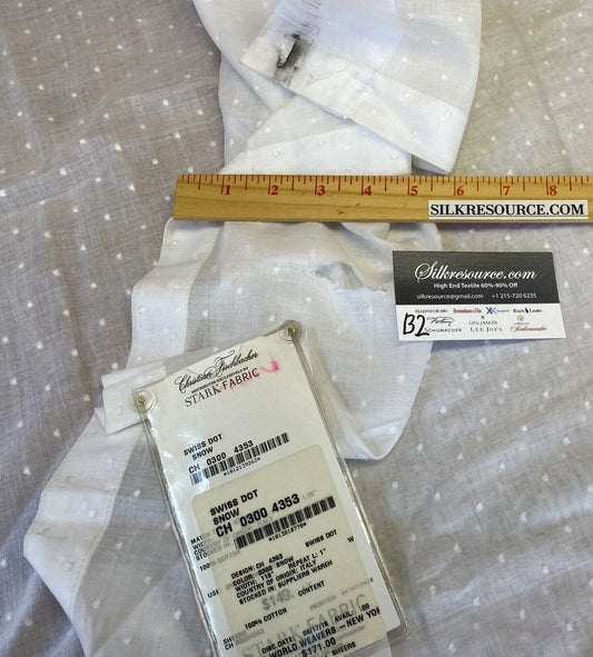 1 Berkbox2 Scalamandre 2.2 Yards Swiss Dot Snow