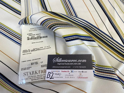 4 Berkbox2 Scalamandre 2.2 Yards Stripy Tropical White